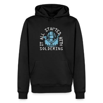 Welder locksmith soldering - Men’s Premium Organic Hoodie - black - Front - Nico (187cm)