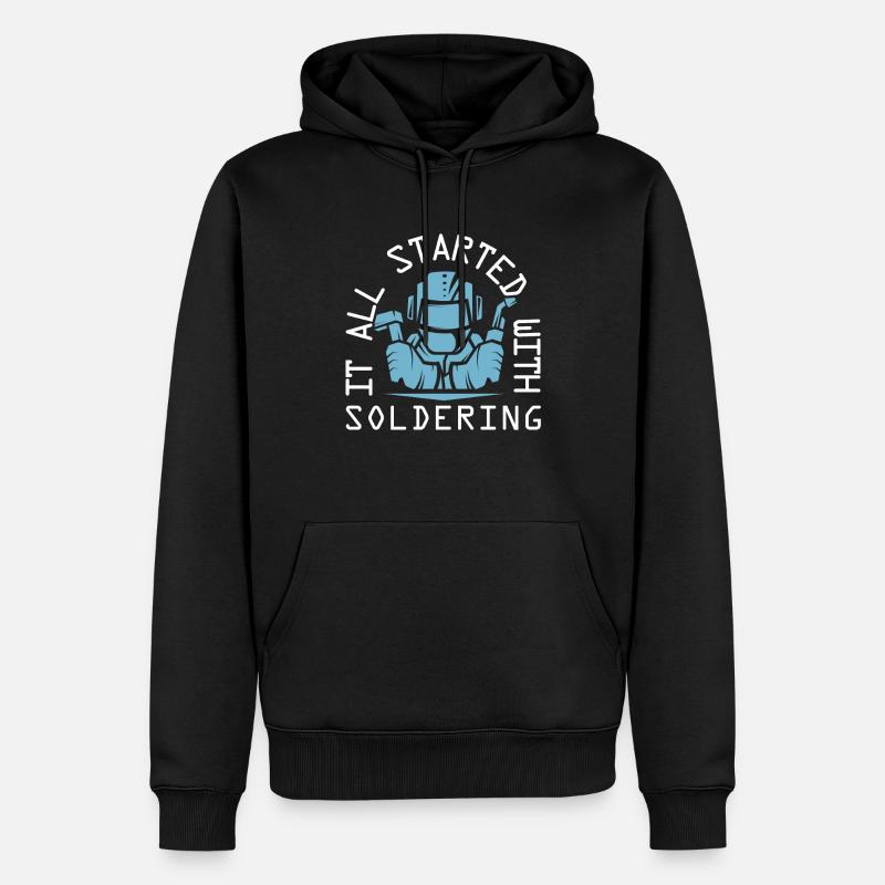 Soudeur serrurier soudage - Sweat à capuche Premium bio Homme - noir