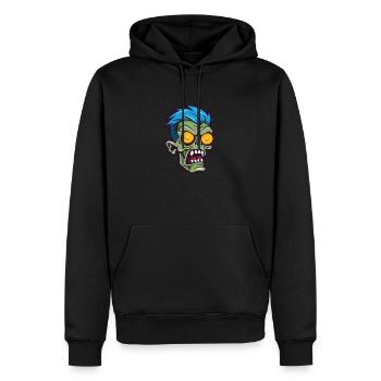 Zombie Halloween Cool - Sweat à capuche Premium bio Homme - noir - Devant - Nico (187cm)
