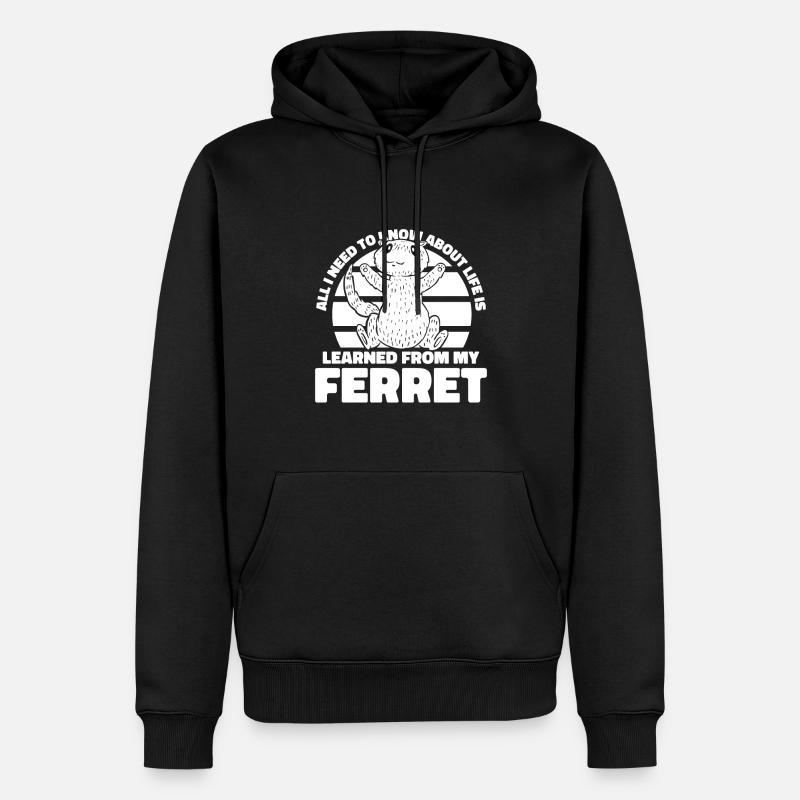Frettchen Iltis - Männer Premium Bio Hoodie - Schwarz