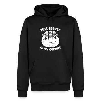 Frettchen Iltis - Männer Premium Bio Hoodie - Schwarz - Vorne - Nico (187cm)