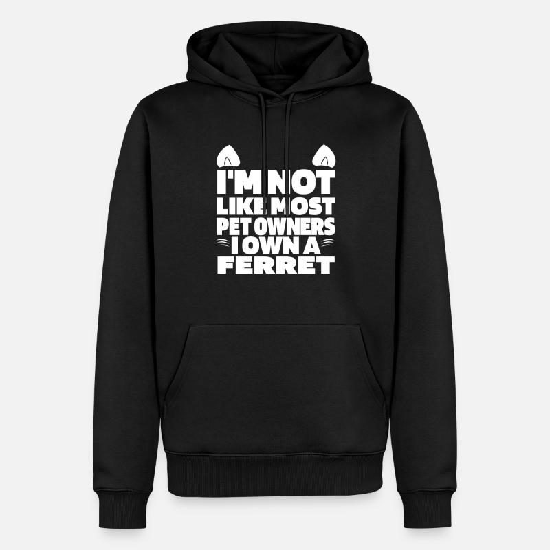 Frettchen Iltis - Männer Premium Bio Hoodie - Schwarz