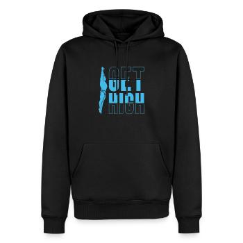 Plongée Plongée Sarcastique - Sweat à capuche Premium bio Homme - noir - Devant - Nico (187cm)