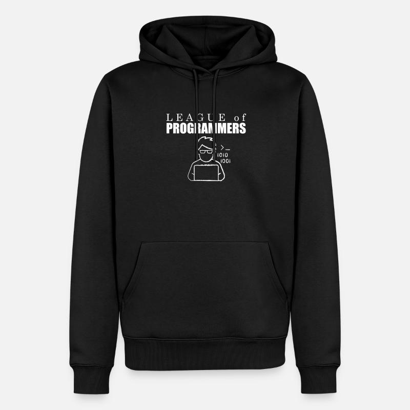 Developer Coder Programmer League - Sweat à capuche Premium bio Homme - noir