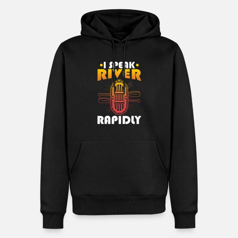 Rafting en eau vive - Sweat à capuche Premium bio Homme - noir