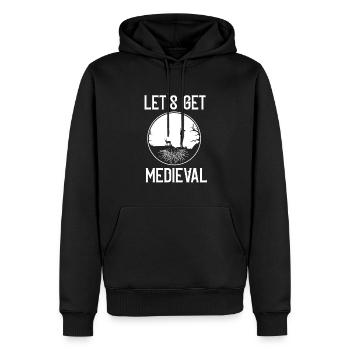 Tir à l’arc Archer de tir à l’arc - Sweat à capuche Premium bio Homme - noir - Devant - Nico (187cm)