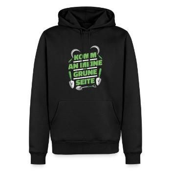 Hobbygärtner Garten Sichel - Männer Premium Bio Hoodie - Schwarz - Vorne - Nico (187cm)