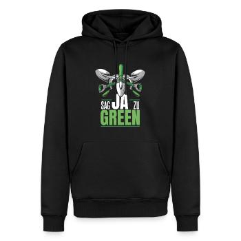 Hobbygärtner Garten Spaten - Männer Premium Bio Hoodie - Schwarz - Vorne - Nico (187cm)
