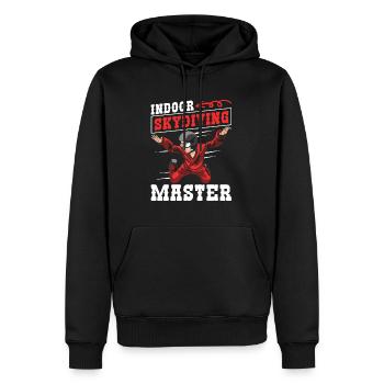Maître parachutiste intérieur - Sweat à capuche Premium bio Homme - noir - Devant - Nico (187cm)
