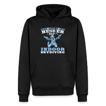 Indoor Skydiving Witzig - Männer Premium Bio Hoodie - Schwarz - Vorne - Nico (187cm)