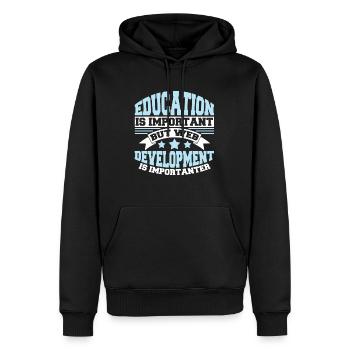 Web Entwickler Webdeveloper Lustig - Männer Premium Bio Hoodie - Schwarz - Vorne - Nico (187cm)