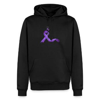 Fibromyalgie Rhumatisme mignon - Sweat à capuche Premium bio Homme - noir - Devant - Nico (187cm)