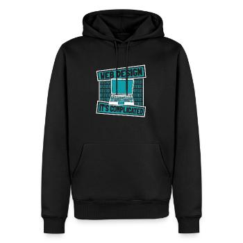 Web Entwickler Webdeveloper Lustig - Männer Premium Bio Hoodie - Schwarz - Vorne - Nico (187cm)