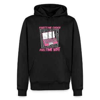 Entwickler Coder Programmierer Gattin - Männer Premium Bio Hoodie - Schwarz - Vorne - Nico (187cm)