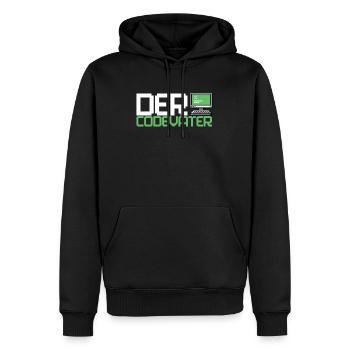 Entwickler Coder Programmierer Computer - Männer Premium Bio Hoodie - Schwarz - Vorne - Nico (187cm)