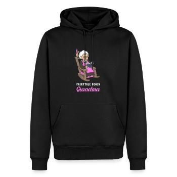 Rat de bibliothèque Rat de bibliothèque Grand-mère Fée du livre - Sweat à capuche Premium bio Homme - noir - Devant - Nico (187cm)