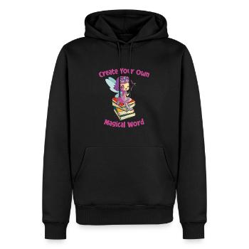 Book Bookworm Bookworm Magic Book Fairy - Men’s Premium Organic Hoodie - black - Front - Nico (187cm)
