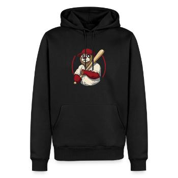 Faultier Niedlich Faultier Baseball - Männer Premium Bio Hoodie - Schwarz - Vorne - Nico (187cm)