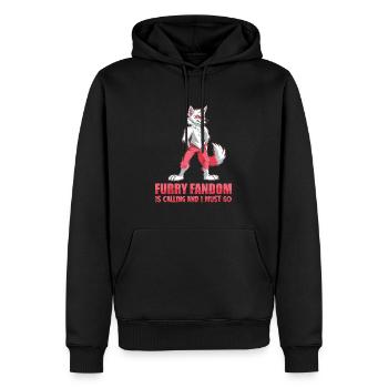 Furry Fandom Fursuits Cool - Sweat à capuche Premium bio Homme - noir - Devant - Nico (187cm)