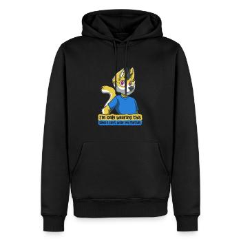 Furry Fandom Fursuits Drôle - Sweat à capuche Premium bio Homme - noir - Devant - Nico (187cm)