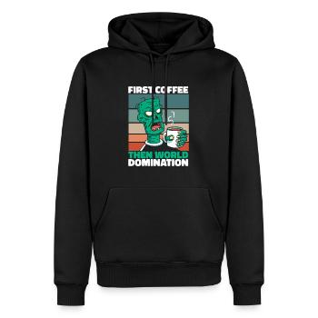 Zombie Halloween Kaffee - Männer Premium Bio Hoodie - Schwarz - Vorne - Nico (187cm)