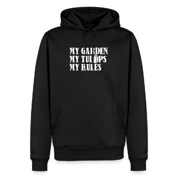 Tulpen Tulpen - Männer Premium Bio Hoodie - Schwarz - Vorne - Nico (187cm)
