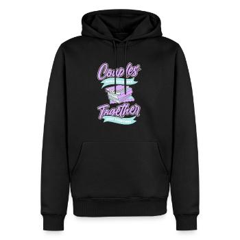 Livre Rat de bibliothèque Rat de bibliothèque Couple - Sweat à capuche Premium bio Homme - noir - Devant - Nico (187cm)