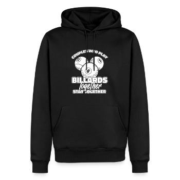 Billard - Männer Premium Bio Hoodie - Schwarz - Vorne - Nico (187cm)