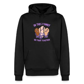 Fibromyalgie Rheuma Familie - Männer Premium Bio Hoodie - Schwarz - Vorne - Nico (187cm)