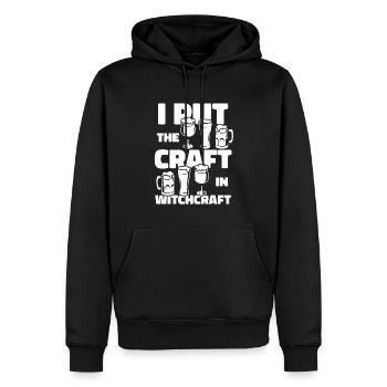 Craft Beer Bier Craftbier - Men’s Premium Organic Hoodie - black - Front - Nico (187cm)