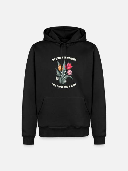 Tulips Cute - Men’s Premium Organic Hoodie - black
