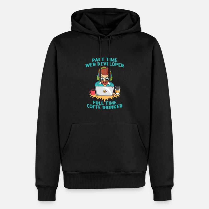 Web Developer Web Developer Coffee - Men’s Premium Organic Hoodie - black