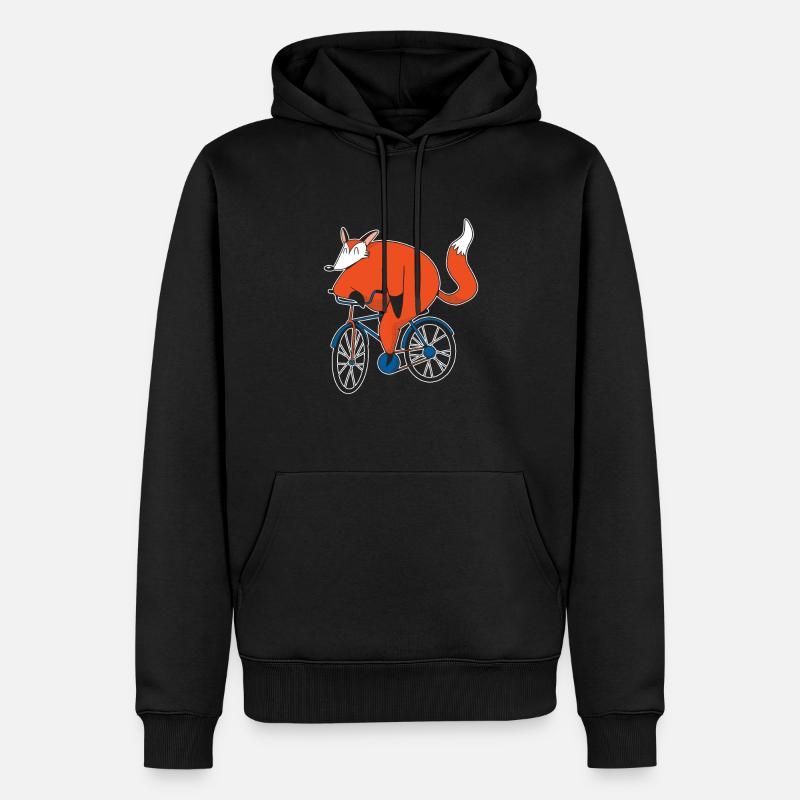 Vélo Fuchs - Sweat à capuche Premium bio Homme - noir