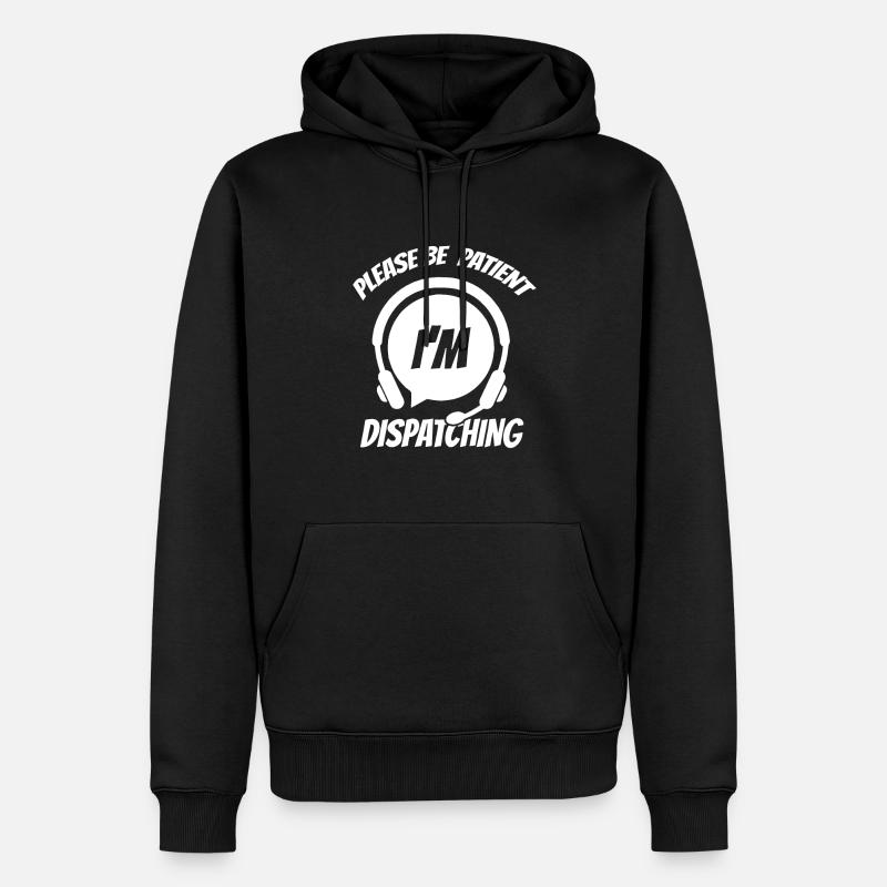 Notruf Leitstelle Einsatzzentrale - Männer Premium Bio Hoodie - Schwarz