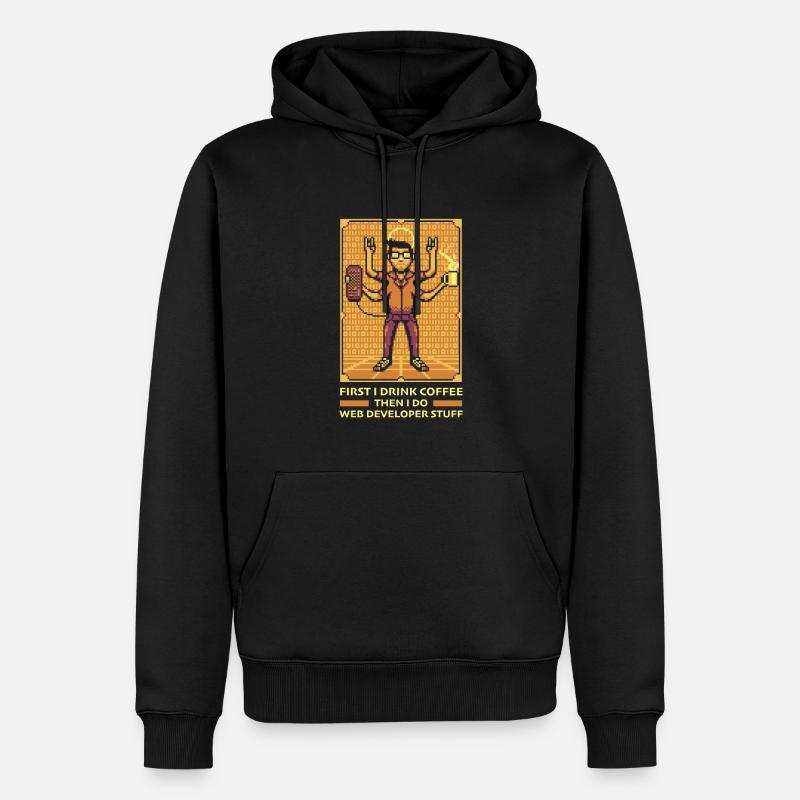 Web Entwickler Webdeveloper Kaffee - Männer Premium Bio Hoodie - Schwarz