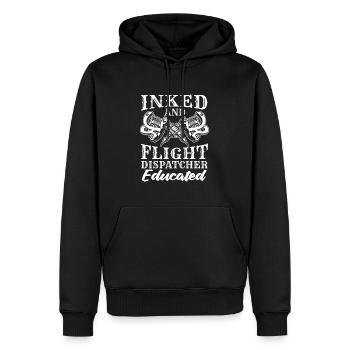 Distributeur de vols du centre de contrôle des appels d’urgence - Sweat à capuche Premium bio Homme - noir - Devant - Nico (187cm)