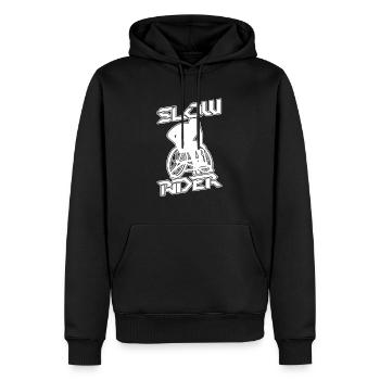 Rollstuhl Rollstuhlfahrer Low Rider - Männer Premium Bio Hoodie - Schwarz - Vorne - Nico (187cm)