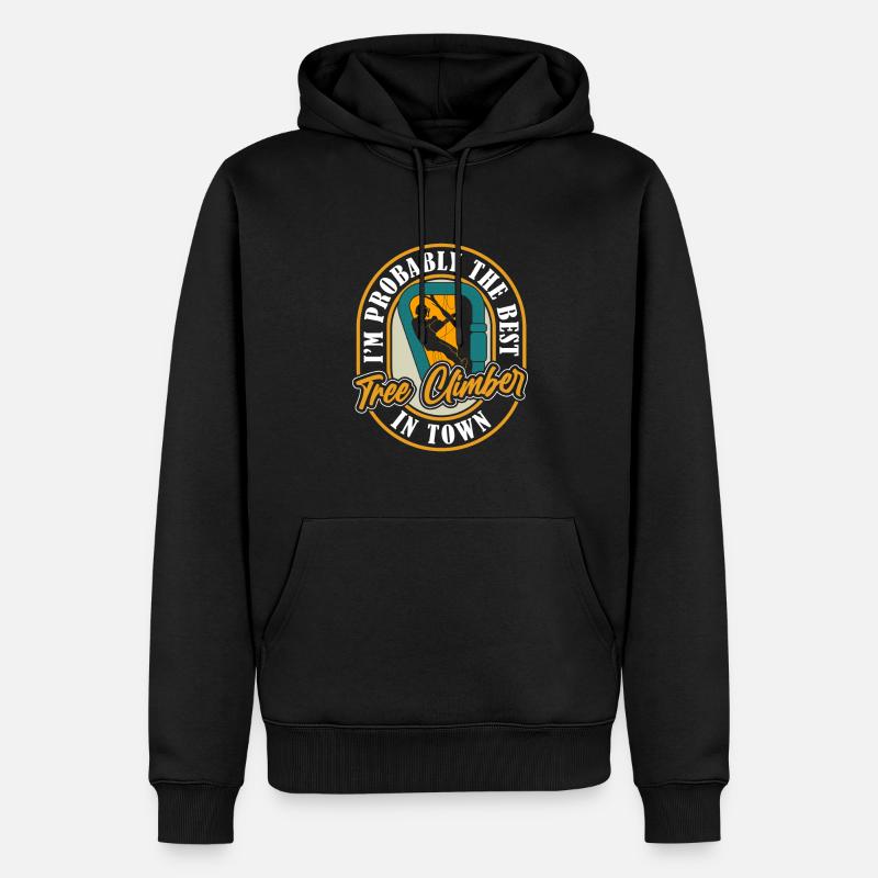 Baumpfleger Baumkletterer Arborist Cool - Männer Premium Bio Hoodie - Schwarz