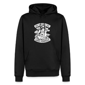 Prinzessin - Männer Premium Bio Hoodie - Schwarz - Vorne - Nico (187cm)