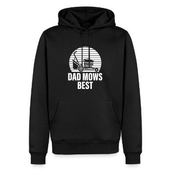 Hobby Gardener Garden Garden Dad Mows Best - Sweat à capuche Premium bio Homme - noir - Devant - Nico (187cm)