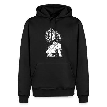 Zombie Halloween - Sweat à capuche Premium bio Homme - noir - Devant - Nico (187cm)