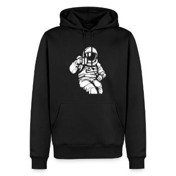 Kaffee Cafe - Männer Premium Bio Hoodie - Schwarz - Vorne - Nico (187cm)