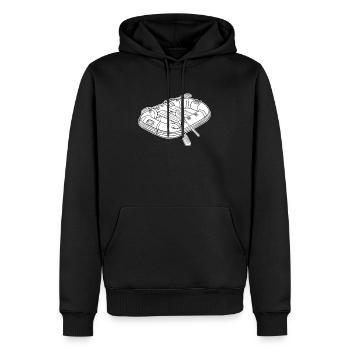 Rafting - Sweat à capuche Premium bio Homme - noir - Devant - Nico (187cm)