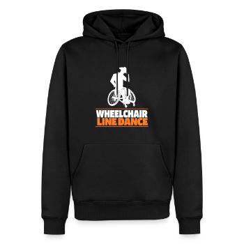 Fauteuil roulant de danse en ligne - Sweat à capuche Premium bio Homme - noir - Devant - Nico (187cm)