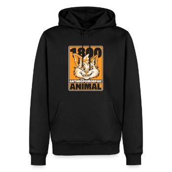 Furry Fandom Fursuits Drôle - Sweat à capuche Premium bio Homme - noir - Devant - Nico (187cm)
