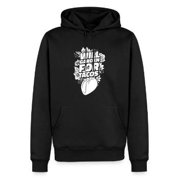 Tacos de jardin Hobby Gardener - Sweat à capuche Premium bio Homme - noir - Devant - Nico (187cm)