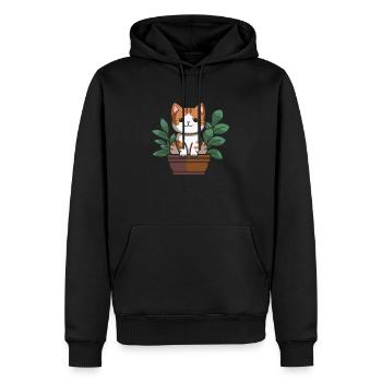 Hobbygärtner Garten Katzenartig Gartenkatze - Männer Premium Bio Hoodie - Schwarz - Vorne - Nico (187cm)