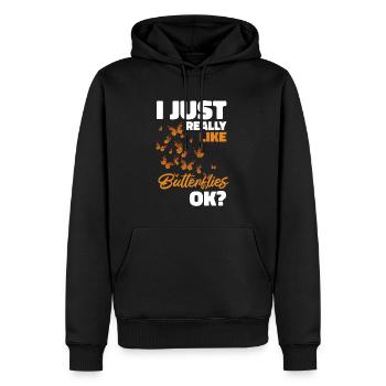 Hobbygärtner Garten Monarch - Männer Premium Bio Hoodie - Schwarz - Vorne - Nico (187cm)