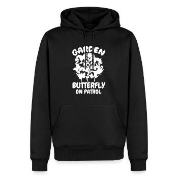 Hobby Jardinier Jardin Jardin Papillons - Sweat à capuche Premium bio Homme - noir - Devant - Nico (187cm)