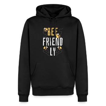 Hobby Gardener Garden Friendly Garden Bees - Sweat à capuche Premium bio Homme - noir - Devant - Nico (187cm)